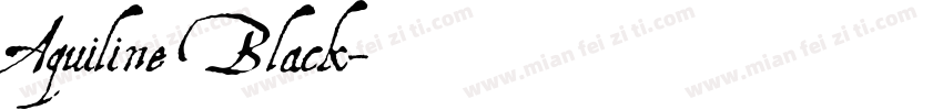 Aquiline Black字体转换